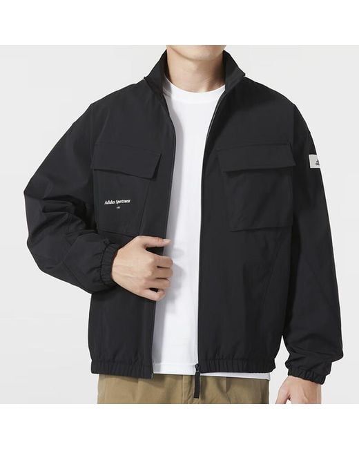 Adidas Blue St Gf Woven Jackets for men