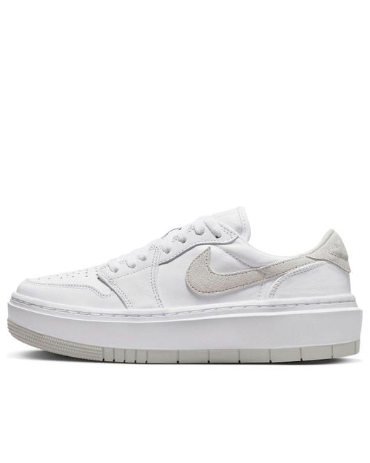 Nike White Air Jordan 1 Elevate Low Platform-sole Leather Low-top Trainers