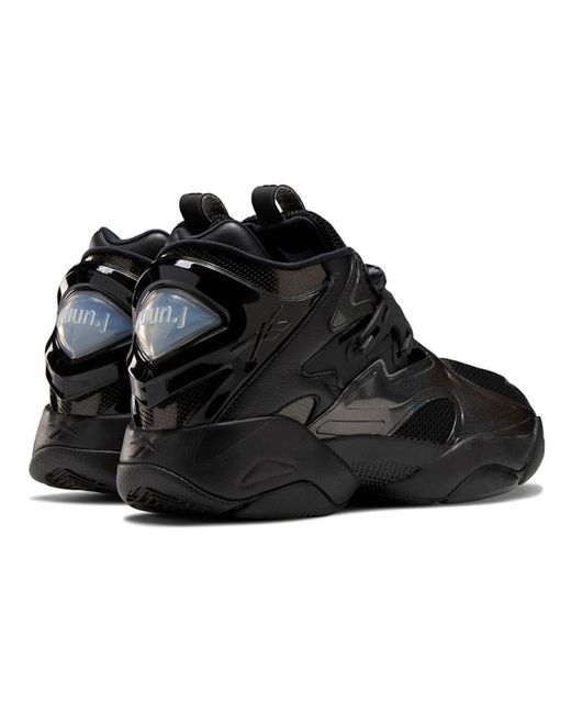 Reebok Black Juun J X Pump Court Metallic' for men