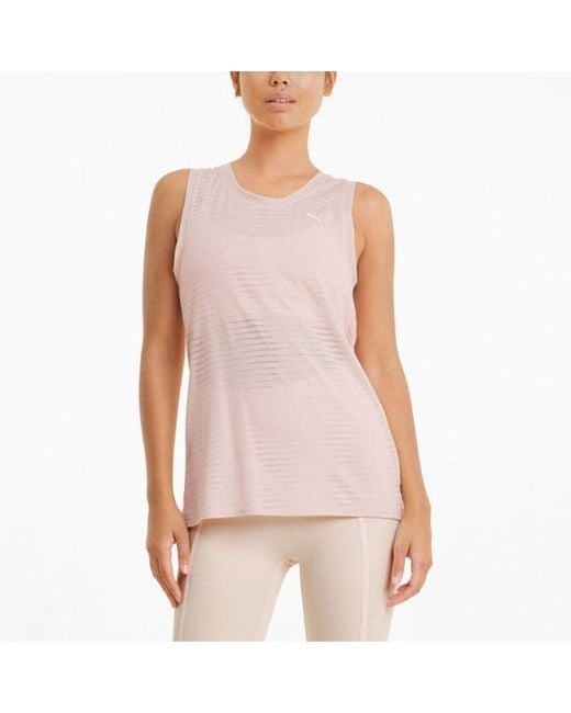 PUMA Pink (Wmns) Studio Burnout Training Tank Top