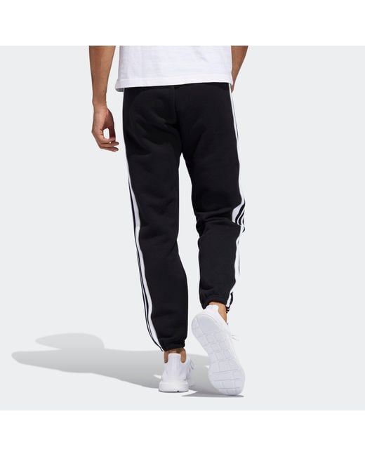 Adidas Black Originals 3-Stripe Panel Sweatpants Logo for men