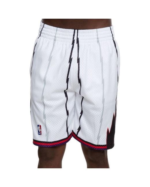 Mitchell & Ness White Nba Swingman Shorts Toronto Raptors 1998-99 for men