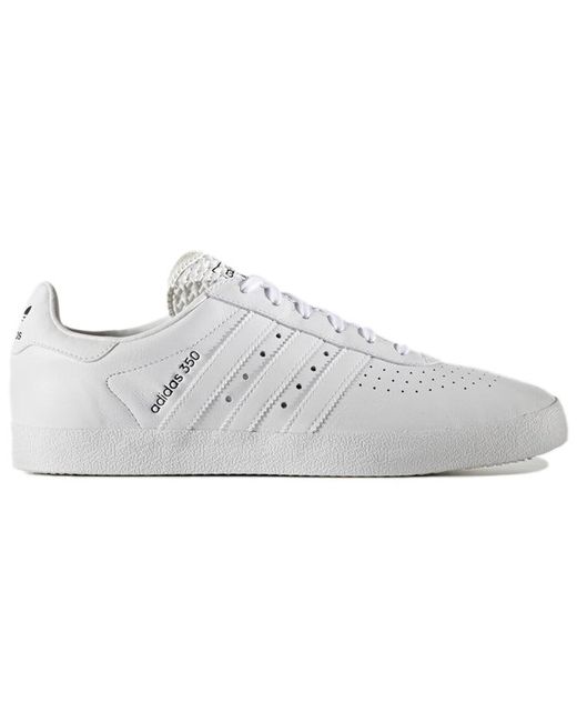 Adidas White Originals 350 Wear-Resistant Non-Slip Minimalistic Casual Skateboarding Shoes for men