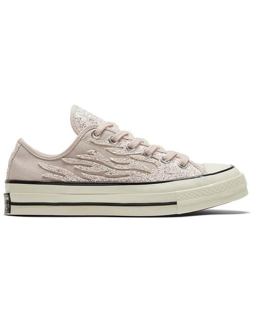 Converse White (Wmns) Chuck Taylor All Star 1970S Classic Glitter Shine Low Top Sneakers