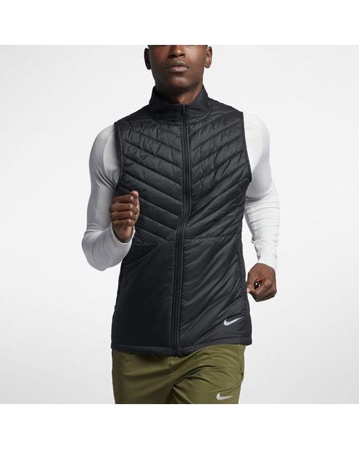 Nike Gray Sports Running Splicing Stand Collar Vest for men