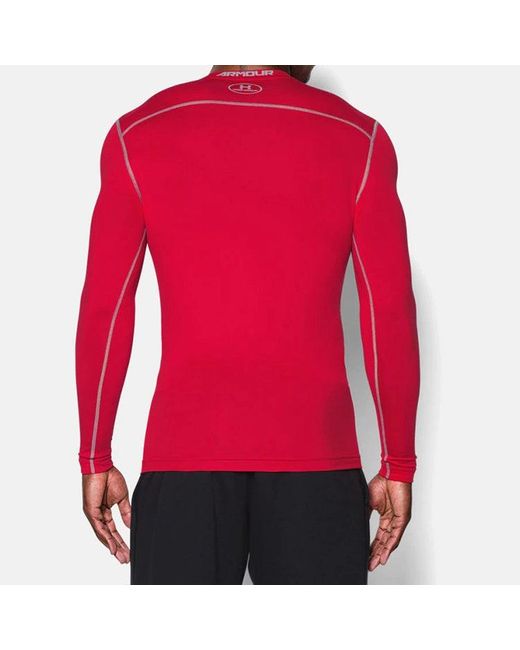Under Armour Red Coldgeararmour Compression Crew Shirt for men