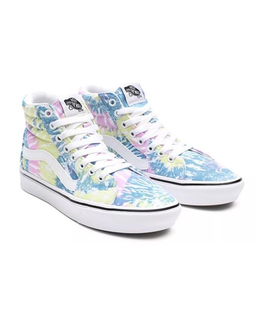 Vans Blue Tie-Dye Comfycush Sk8-Hi for men
