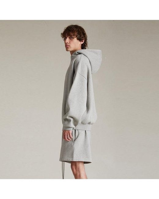 Fear Of God Gray Ss24 Hoodie 'Dark Heather Oatmeal' for men