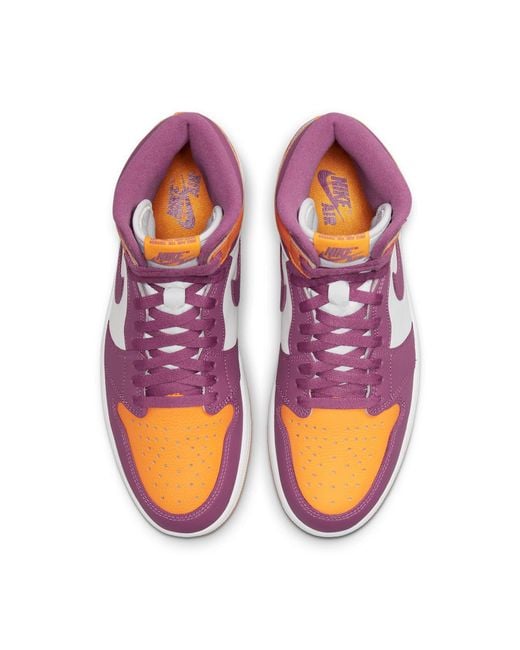 Nike Purple Air Jordan 1 Retro High Og Shoes In Yellow, for men