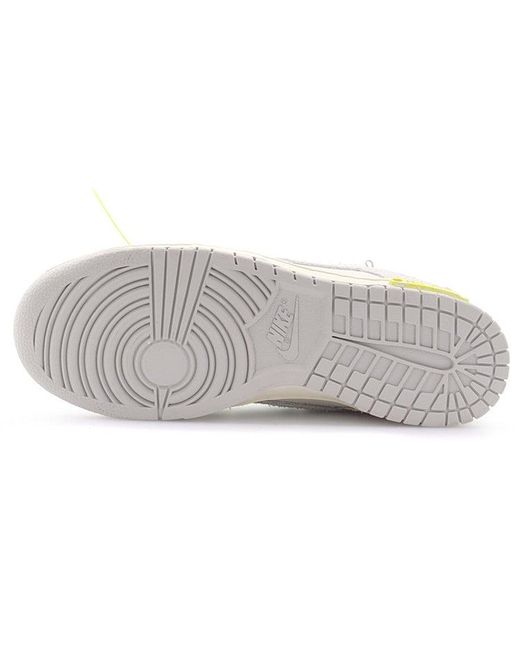 Nike Gray X Off- Dunk Low 'Lot 14 Of 50' for men