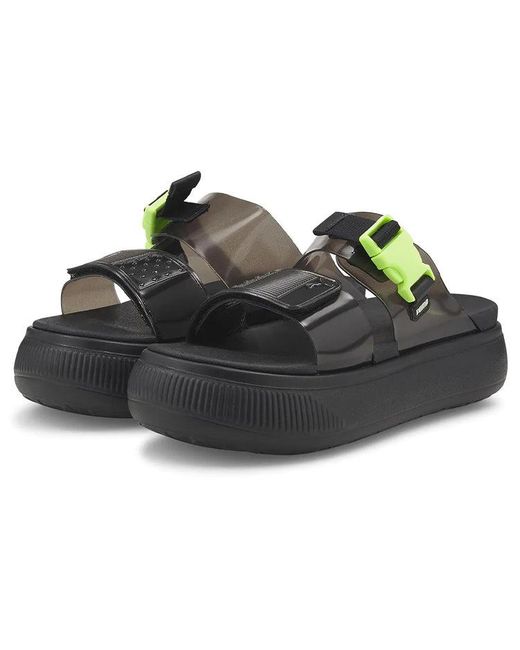 PUMA Black (Wmns) Suede Mayu Pop Sandal Fizzy Light'