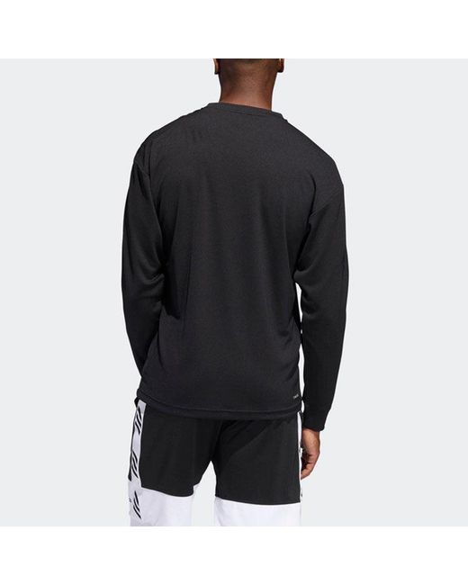 Adidas Blue Printing Logo Round Neck Long Sleeves for men