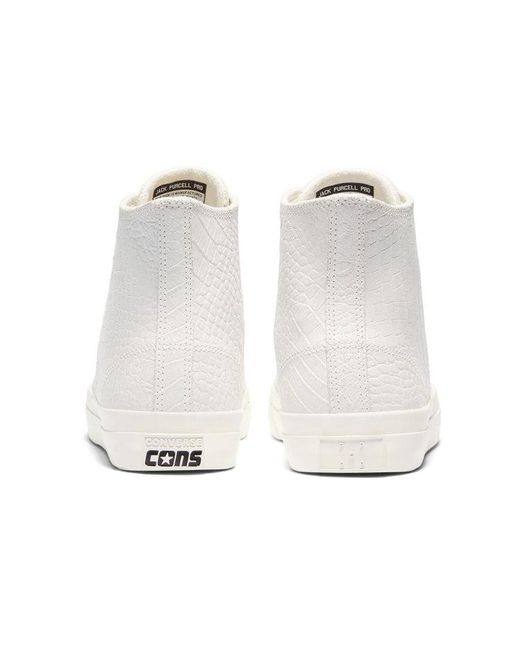 Converse White Pop Trading Company X Jack Purcell High 'Egret' for men
