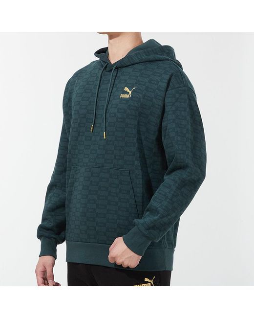 PUMA Blue Luxe Aop Full Print Logo Knit for men