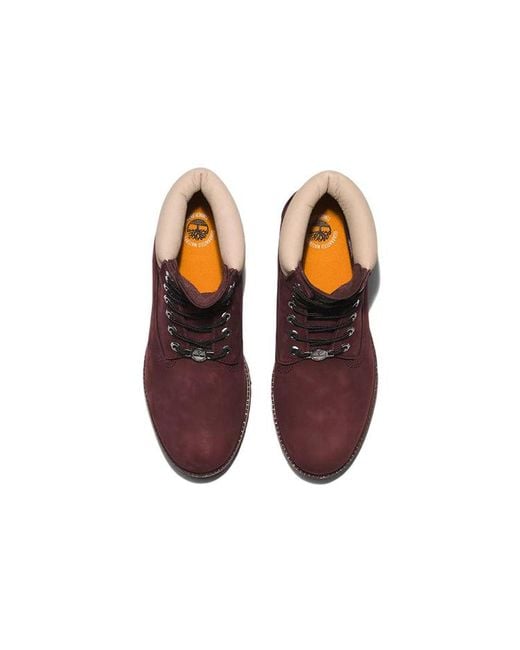 Timberland Brown 6 Inch Premium Waterproof Boots Nubuck' for men