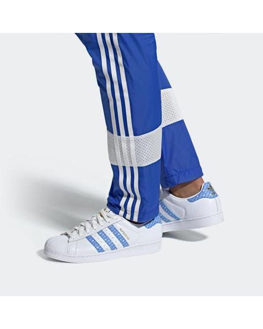 Adidas Blue Superstar 'Real Logo Print' for men
