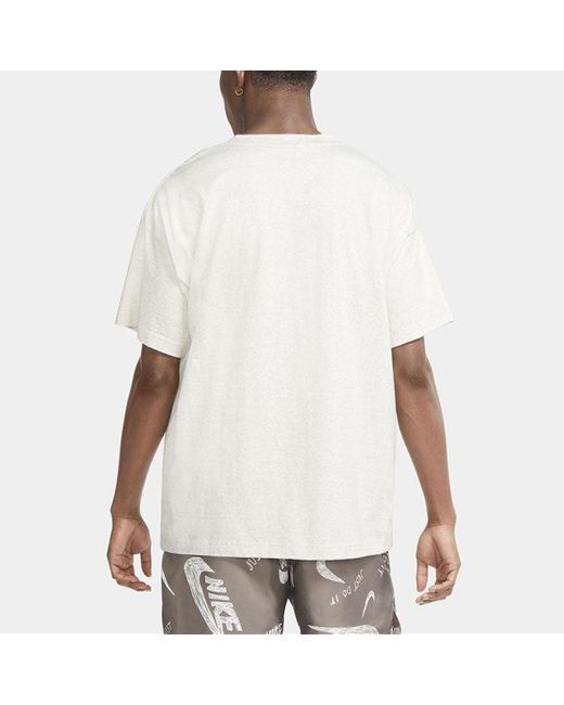 Nike White Sportswear Loose Casual Sports Round Neck Short Sleeve for men