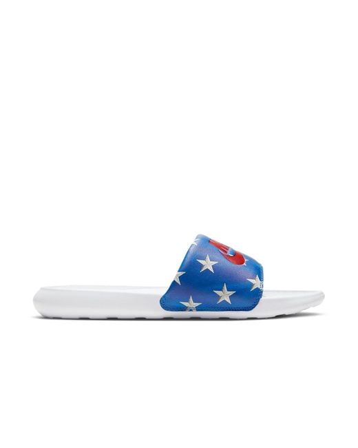 Nike Blue Victori One Printed Slide 'Stars' for men