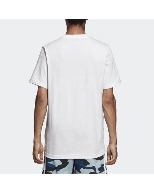 Adidas White Originals Camouflage Logo Printing Short Sleeve for men