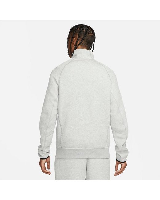 Nike Gray Tech Fleece Half Zip Sweatshirt for men