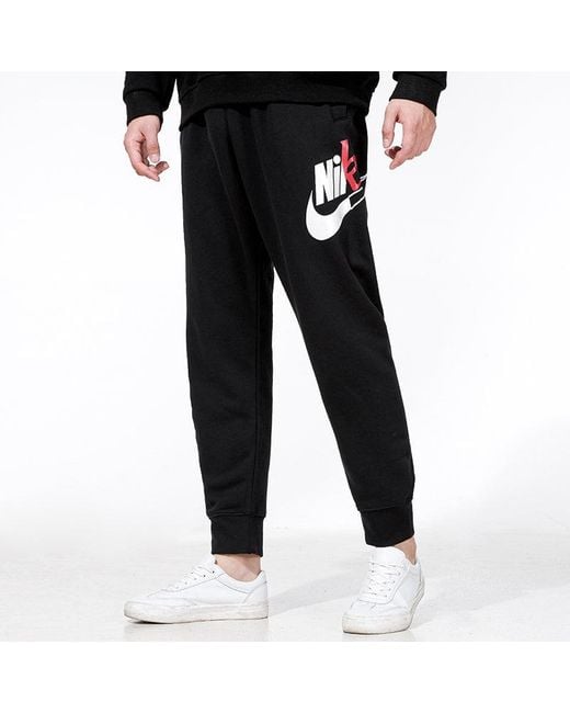 Nike Black Fleece Lined Stay Warm Bundle Feet Sports Pants/Trousers/Joggers for men