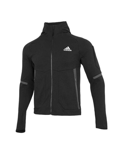 Adidas Black M D4Gmdy Fzhd Sports Hooded Jacket for men