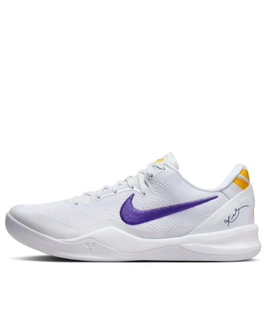 Nike White Kobe 8 Protro 'Lakers Home' Hf9550-100 for men