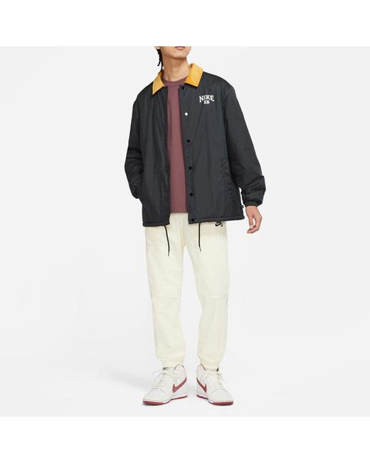 Nike Blue Sb Skateboard Logo Casual Sports Skateboard Lapel Jacket for men