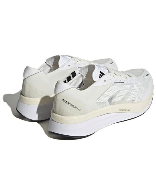 Adidas White Adizero Boston 11 for men