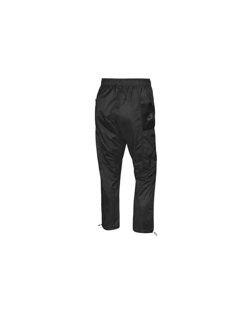 Nike Black Solid Color Logo Training Casual Bundle Feet Sports Pants/Trousers/Joggers for men