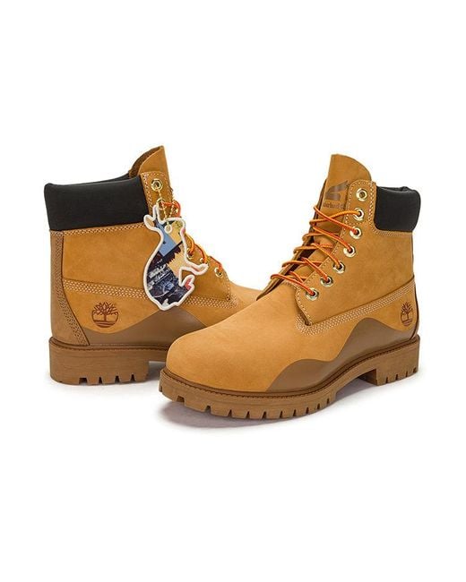 Timberland Brown Heritage 6 Inch Waterproof Boot 'Wheat Nubuck With' for men