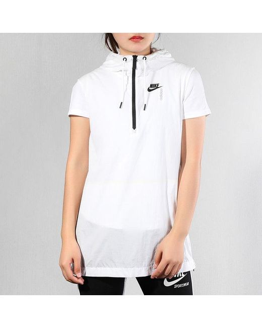 Nike White (Wmns) Sleeveless Casual Sports Hooded Vest