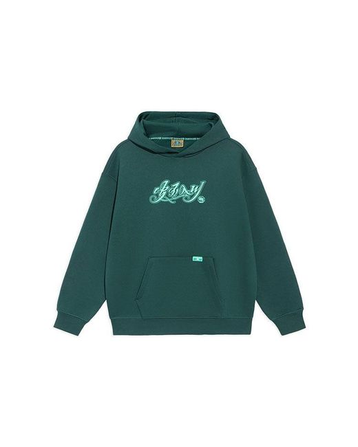 Li-ning Green Badfive Sports Basketball Series Printing Hoodie 'Dark'