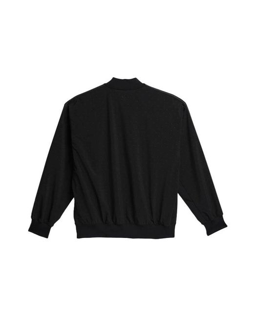 Adidas Black Originals Pw Tt Ribbed Cuff Reflective Printing Sports Stand Collar Jacket for men