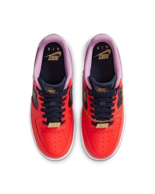 Nike Red (Wmns) Air Force 1 '07 'Cuban Link'