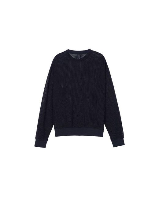 Stussy Blue Pig. Dyed Cotton Mesh Crew for men
