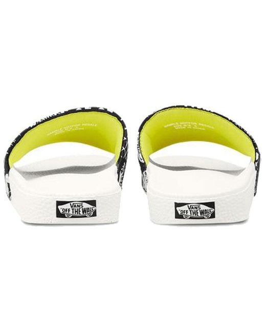 Vans White Slide-On Slippers for men