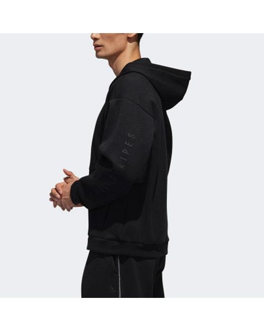 Adidas Blue S2S Spc Hd Solid Color Casual Sports Zipper Jacket for men