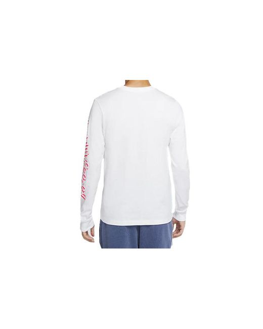 Nike White 23 Air Printing Casual Sports Round Neck Long Sleeves for men