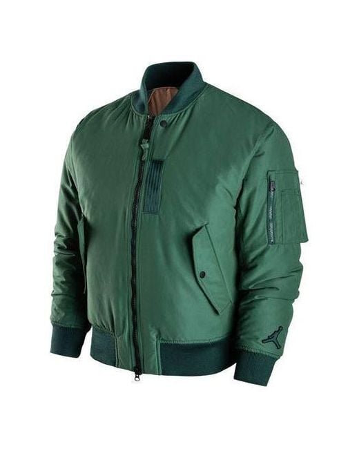 Nike Green Essentials Ma-1 Reversible Aviator Woven Padded Clothes Jacket for men