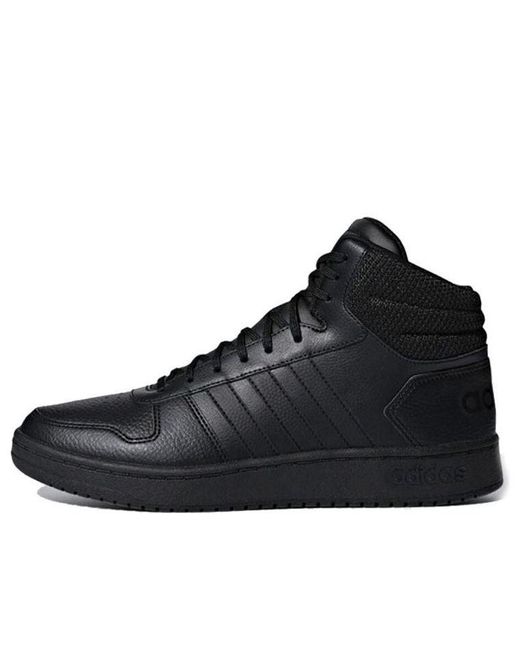 Adidas Black Hoops 2.0 Mid for men