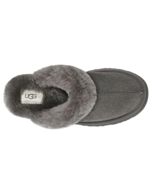 Ugg Gray (Wmns) Disquette Fluff Slippers