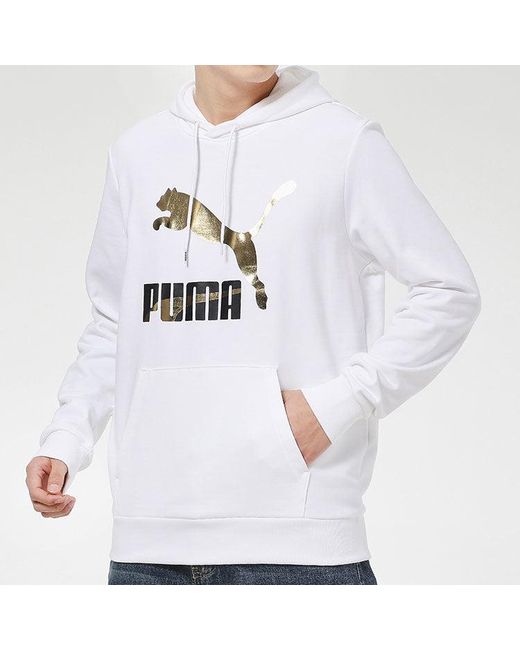 PUMA White Classics Bronzing Logo Printing Sports for men