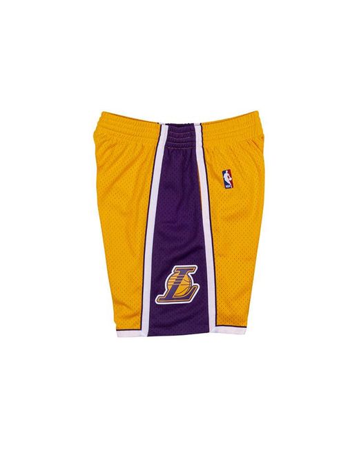 Mitchell & Ness Yellow Nba Swingman Shorts Los Angeles Lakers 2009-10 for men