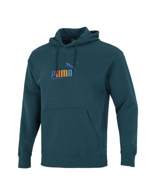 PUMA Blue Essentials Hoodie for men