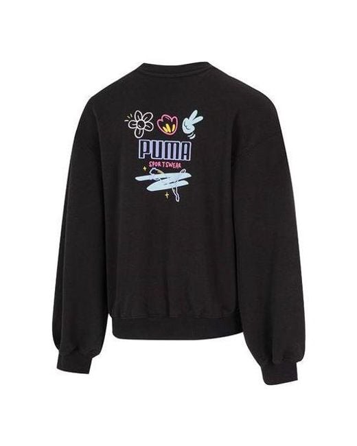 PUMA Black (Wmns) Graphic Sweatshirt