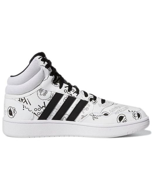 Adidas White Hoops 3.0 Mid for men
