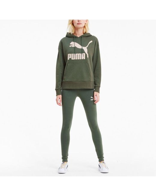 PUMA Green (Wmns) Classics Logo Hoodie