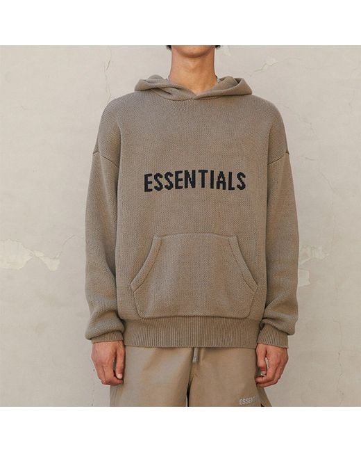 Fear Of God Green Fw21 Knit Pullover Logo Hoodie 'Harvest' for men