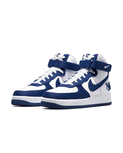 Nike Blue Air Force 1 High '07 Lv8 Emb 'Dodgers' for men